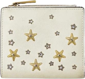Jimmy Choo London Pre-owned Bi-fold Portemonnee - Dames - Vintage Accessoires - Beige - ONE Size - Leer - Vintage