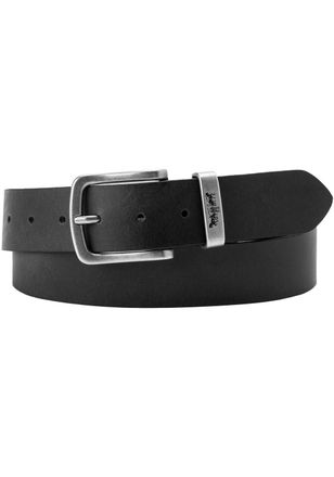 Levi's Lederg&uuml;rtel LEVIS METAL TWO HORSE KEEPER BELT, Damen, Gr. 105, schwarz (regular schwarz), Leder, unifarben, G&uuml;rtel Lederg&uuml;rtel, mit Metallschliesse