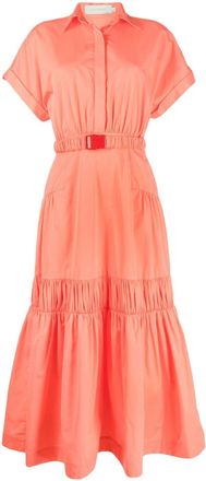 Silvia Tcherassi Kareli belted-waist shirt dress - women - Cotton - S - Pink