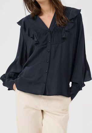Part Two Stefani Blouse In Dark Navy