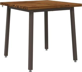 vidaXL 70 X 70 X 75 Cm Madera De Acacia S&oacute;lida Natural Y Caf&eacute; Cuadrado Vidaxl