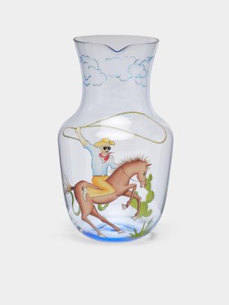 Lobmeyr Marfa Hand-Painted Crystal Pitcher
