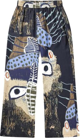 Munthe Broeken, Dames, Veelkleurig, XS, Zijden Wijde Pijp Bedrukte Broek