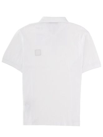 Stone Island Logo-Embellished Cotton Polo - White