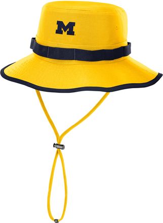 Nike Jordan Mens Michigan Sideline Apex Boonie Jordan Brand Dri-FIT College Bucket Hat in Brown | JC1809SKMWN-Q2W