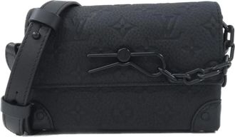 Louis Vuitton Black Leather Shoulder Bag (Pre-Owned)