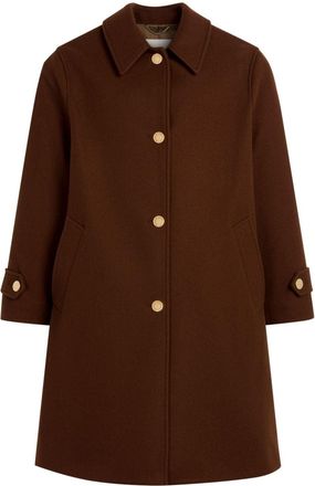 Mackintosh Banton coat - women - Cupro/Wool - 10 - Brown