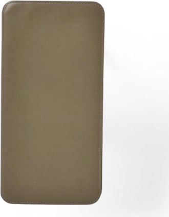 Louis Vuitton Khaki Leather Long Bill Wallet (Bi-Fold) (Pre-Owned)