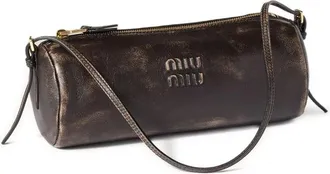Miu Miu Embossed-logo Cylinder Shoulder Bag
