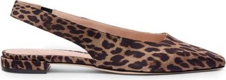 Stuart Weitzman Schoenen, Dames, Bruin, 40 1/2 EU, Leer, Stassi Slingback Flat
