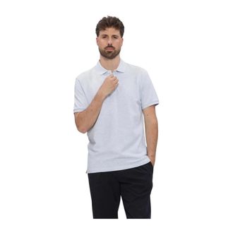 Profuomo Tops, Heren, Blauw, L, Katoen, Polo SS Basis Pique