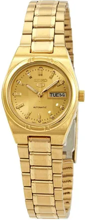 Seiko Series 5 Automatic Gold Dial Ladies Watch SYM600
