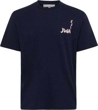 J.W.Anderson T-shirt met print op de rug - Heren - T-shirts - Blauw - S - Katoen - Tops