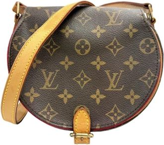 Louis Vuitton Tweedehands Canvas Louis Vuitton tassen - Dames - Vintage Schoudertas - Bruin - ONE Size - Vintage