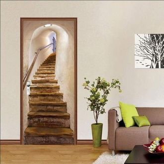 OEM Pegatinas Para Puertas, Decoraci&oacute;n Interior 3d Para Dormitorio, Pegatinas De Pared Vintage Con Efecto Trampantojo, Escaleras, Adulto, Ni&ntilde;o, P&oacute;ster Par