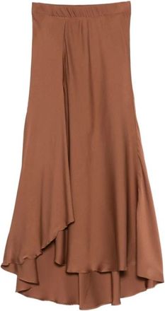 Nouvelle/Silk95Five Sirene Gelaagde Midirok - Dames - Midirokken - Bruin - S - Rokken