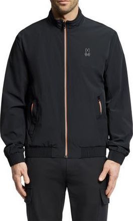 Psycho Bunny Chinos Woven Stretch Nylon Jacket in Black at Nordstrom Rack, Size 4(S)