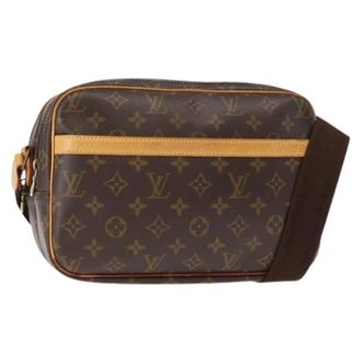 Louis Vuitton Vintage, unisex, Bruin, ONE Size, Leer, Pre-owned Vintage Crossbody Tas