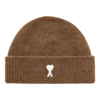 Ami FW25 De Coeur Beanie Brown UBO005-KN0135-217