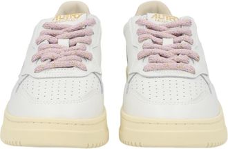 Autry White Medalist Low Leather Suede Sneakers