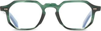 Cutler and Gross Occhiali con montatura geometrica - Verde