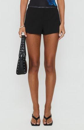 Princess Polly Film Noir Shorts in Black at Nordstrom, Size 12