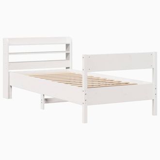 Berkfield Home Decorative Bed Frame without Mattress White 100x200 cm Solid Wood Pine