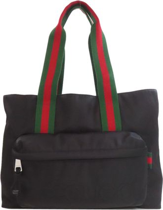 Gucci Black Nylon Tote Bag (Pre-Owned)