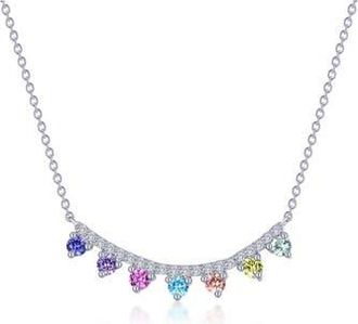Lafonn Multicolor Lab-Grown Sapphire & Simulated Diamond Pendant Necklace in Assorted at Nordstrom Rack