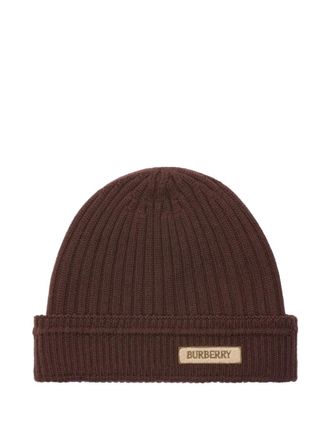 Burberry Muts met logopatch - Bruin