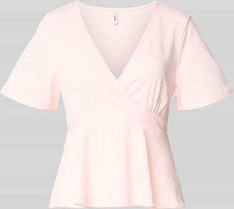 Only Regular Fit Bluse in Wickel-Optik Modell PELLY in Rosa, Gr&ouml;&szlig;e XL