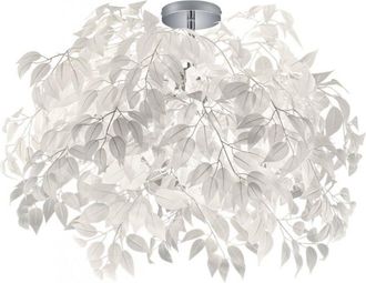 Reality Reality Leuchten - Plaf&oacute;n 3 Luces Leavy Blanco Hojas Lavables &Oslash;70 Cm Trio Iluminaci&oacute;n