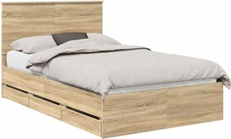 vidaXL Estructura De Cama Roble Sonoma Madera Ingenieril Vidaxl
