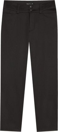 agnès b. Neo satin capri trousers - women - Cotton/Polyamide/Elastane - 36 - Black
