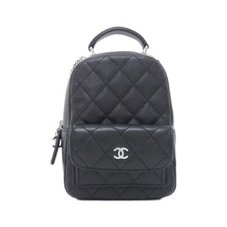 Chanel Black Grained Calfskin Backpack (Pre-Owned)