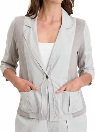 Xcvi Brayden Cotton Linen Blazer In Soft Pebble Pigment