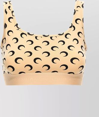 Marine Serre printed jersey sports bra