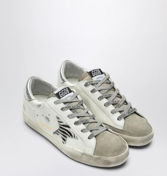Golden Goose Super Star Sneakers With Zebra Pony Hair Star