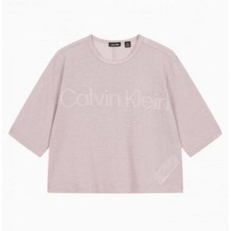 Calvin Klein Womens All Mesh Relaxed T-shirt, Size Large