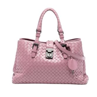 Bottega Veneta Pre-owned Handbags, female, Pink, Size: ONE SIZE Pre-owned Roma Satchel