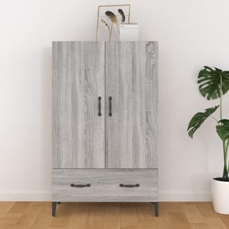 vidaXL Vidaxl - Aparador Alto De Madera Contrachapada Gris Sonoma 70x31x115 Cm