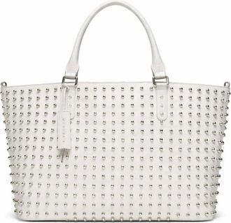 John Richmond Tassen, Dames, Wit, ONE Size, Studded Tote Bag