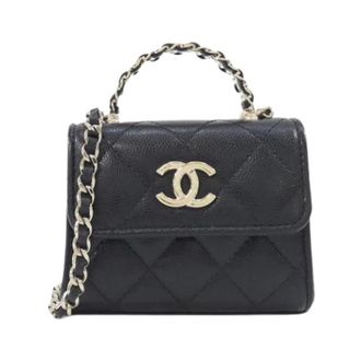 Chanel Pre-owned Mini Shoulder Bag - Dames - Pre-owned - Zwart - Maat: ONE Size Leer
