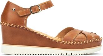 Pikolinos Bruine damessandaal Aguadulce stijl - Dames - Sleehakken - Bruin - 41 EU - Schoenen