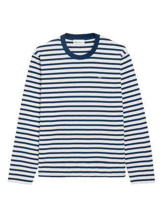 Ami Long Sleeves Boxy Fit Mariniere Teeshirt With Ami de Coeur Patch