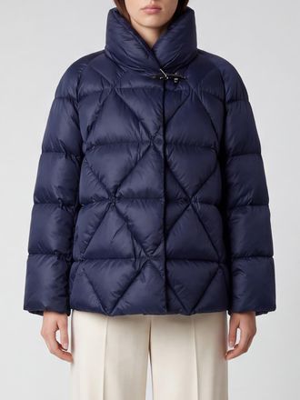 Fay Short Water-Repellent Quilted Nylon Down Jacket with Signature Toggle Closure