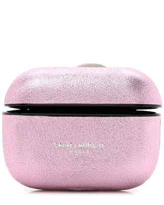 Saint Laurent New Azalea Calfskin Leather Paris Airpods Pro Holder (Authentic Pre-Loved)