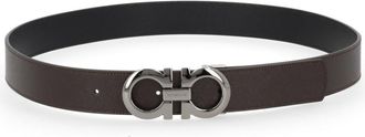 Ferragamo Dark Brown Cut To Size Reversible Belt
