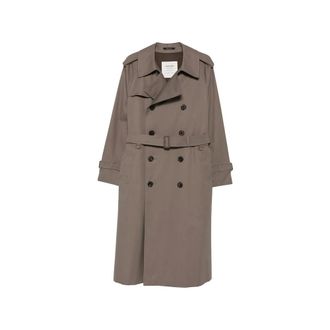 Caruso Snc500L Trenchcoat - Heren - Mantels - Grijs - Maat: L Zijde