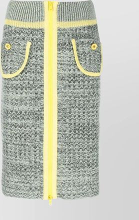 Cormio floral embroidery knitted skirt